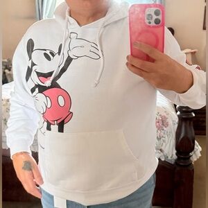 Disney White and Red Mickey Mouse Hoodie